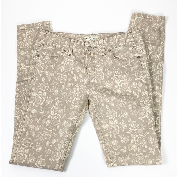 Free People Millennium Floral Skinny Jeans 26 - Picture 3 of 6